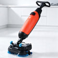 17" Floor Scrubber Dryer,17" Portable Commercial Scrubber,Commercial Floor Scrubber Dryer, Walk Behind Floor Scrubber Dryer, Rotary Double Brushes, for Wooden Floors,Tiles Orange by Unknown