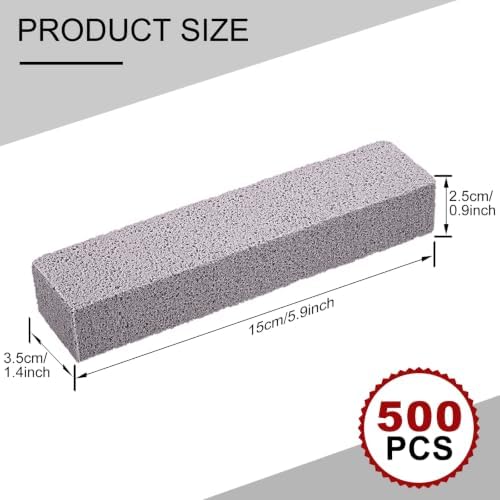 Chinco 500 Pack Pumice Stone Grill Cleaner, BBQ Griddle Cleaning Blocks - Image 2