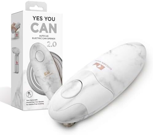 Kitchen Mama Auto 2.0 Electric Can Opener, Marble White by KitchenMama