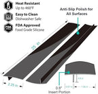 Silicone Stove Gap Covers 25 Inch Foldable oven side gap filler 2pcs Black - Image 3