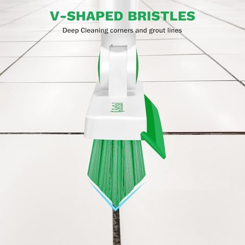 SetSail Grout Cleaner Brush with Long Handle, V-Shaped Floor Scrub Brush - Image 3