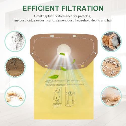 8 PCS AH10232 Sealed Collar Vacuum Bags for Hoover Commercial MPWR 40V Cordless Backpack Vacuum CH93619, CH93600 ， Type CB1 Replacement Filter Bag with Leak-Proof Design - Image 5
