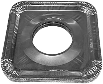 Aluminum Foil Square Gas Burner Disposable Heavy Thick Quality Bib Liners Covers (8.5" Square) from Cavalier (40 Pack) - Image 2