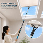 High Ceiling Duster Kit with 3-7.5T Heavy Duty Extension Pole, Reaches Up to 25FT, Includes Microfiber Feather Duster, Cobweb and Ceiling Fan Duster, Window Squeegee Cleaner & Skylight Hook (7FT) - Image 5