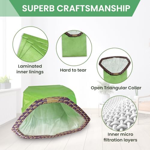 20 Pack 107313 Backpack Vacuum Bags Compatible with ProTeam 10 QT Backpack Vacuum Cleaner, for Super Coach Pro 10, for GoFit 10, Replace Part #107313 Open Triangular Collar - Image 4