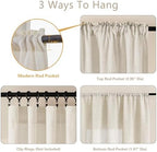 Kitchen Curtains 36 Inch Length 2 Panels Cafe Bathroom Short Window - Image 4