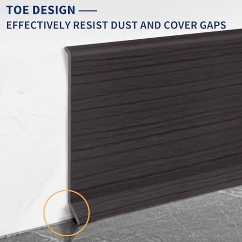 Vinyl Baseboard Molding Trim 4 Inch Peel and Stick Cove Base - Image 4