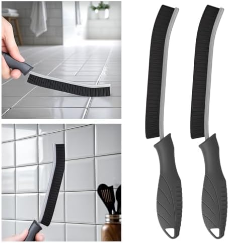 TQRR 2 Pcs Cleaning Brush, Grout Brush, Hard Bristle Crevice Cleaning Brush by TQRR