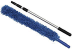 CleanAide Handheld Reusable Microfiber Flex Duster with Adjustable Telescopic Reach Pole – Bendable, Lightweight, Dust Cleaner for Blinds, Shutters, Radiators, Electronics, Glass, Hard-to-Reach Areas by Eurow