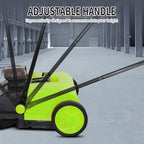 UNICOO Battery Powered Walk-Behind Floor Sweeper, 23" Push Sweeper with Dual Side Brushes, 6.6 Gallon Dust Bin, Adjustable Handle, Indoor/Outdoor Debris Sweeper, Not a Vacuum - Image 6