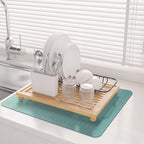 Stove Top Cover for Electric Stove- Range Covers for Electric Stove,Silicone XXL Dish Drying Mat, Glass Cooktop Covers, Flat RV Range top Mats (Aqua, 28"x20") - Image 3