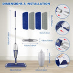 BPAWA Spray Mops for Floor Cleaning: Wet Microfiber Mop for Hardwood Tile - Image 6