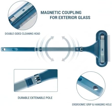 for Home Windows and Car Windshields: Double-Sided Magnetic Glass Cleaner Wiper Tool (1 Piece) - Image 6