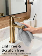 Microfiber Cleaning Cloths Roll 75 Pack 12x12 Inch Lint Free - Image 4