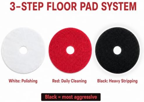 22 Inch White Floor Polishing Pads, 5 Pack, 23mm Thick Floor Machine Pads for Polishing, Buffing, Finishing and Floor Maintenance, for Rotary Machines, Buffers and Auto Scrubbers - Image 7
