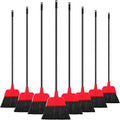 8 Pcs Outdoor Broom for Floor Cleaning 54 Inch Commercial Heavy Duty Broom Long Handle Kitchen Household Angle Brooms for Sweeper Sweeping Indoor Dust Hair Cleaner Corn Shop(Red) by Didaey