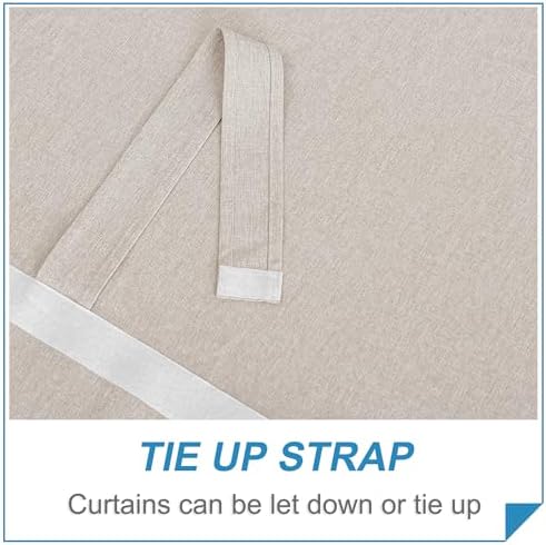 RYB HOME Privacy French Door Curtains for Back Glass Door Inside House - Image 4