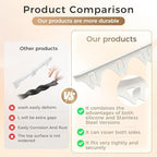 Silicone Stove Gap Covers with Stainless Steel, Oven Gap Filler Seals Gaps Between Stovetop and Counter, Stove Gap Guards Range Trim Kit, Easy to Clean Stove Gap Guard (Beige 2 Pack,25") - Image 5