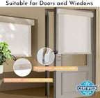 Persilux Light Filtering Roller Shades for Window Blinds,Cordless,Linen Fabric,Thermal Insulated Fabric UV Protection Shades for Home,Office,Bedroom,Door,Light Filtering-Cream,34 1/2" W X 64" H - Image 3