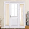 MIULEE Cream Beige 25 x 72 Inches Sidelight Sheer Curtains for French Door by MIULEE
