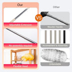 Lambswool Duster Extendable 22–55 Inch, Natural Wool Duster for Cleaning, Washable Reusable Duster for Ceiling Fans, Blinds, Furniture, High Places - Image 4