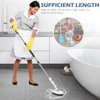 SetSail 4-in-1 Tile Tub Floor Scrubber with Floor Scrub Brush, White Grey - Image 7