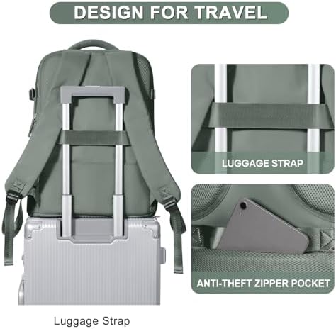 Extra Backpack For Traveling On Airplane Travel Backpack For Women Men Airline Approved Carry On Bags For Airplanes Gym Bag With Shoe Compartment Waterproof Laptop Backpack Camping Hiking Backpack - Image 6
