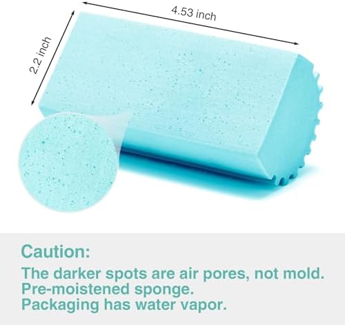 4 Pack Damp Dusting Sponge Duster, Blue Dust Cleaning Sponge, Reusable Household Cleaning Sponge Tool for Blinds, floorboards, Fan Blades, Vents, Glass, Railings, Mirrors - Image 6