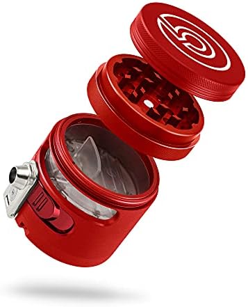 Cloudious9 - Tectonic9 Manual Grinder Automatic Dispenser Large 2.5" Aluminum Alloy (Red), For Home & Kitchen Only - Image 2