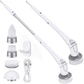 Tilswall Cordless Electric Spin Scrubber - IPX7 Waterproof Cleaning Brush with 180Min Runtime & 43" Extendable Handle, Ideal Gift for Home/Bathroom/Car (Includes 4 Brush Heads) by Tilswall