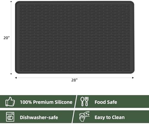 LONGKING Stove top Cover for Electric Stove - Silicone Stove Mat for Glass Top Stove, Range Covers for Electric Stove, Black, 28"x20" (Standard) - Image 4