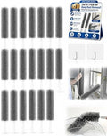 Bendable Microfiber Head Reusable Dust Remover Washable Fan Cleaner Brush Multi Purpose High Ceiling Long Damp Duster for Electric Fans Air Conditioning, Home Car Vents Blind Kit Tool by Frewac