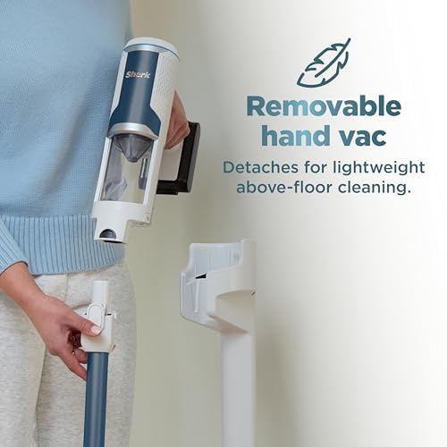 Shark Clean & Empty Cordless Stick Vacuum, White & Blue, BU3523 - Image 5
