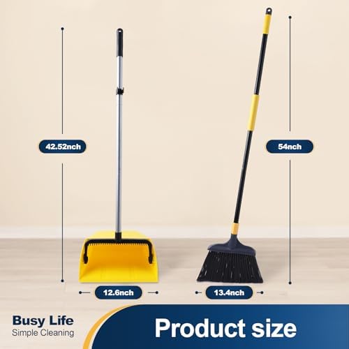 Yocada Commercial Broom and Dustpan Set with Comb Commercial Outdoor Indoor - Image 4