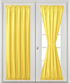 Hiasan French Door Curtains Privacy, Yellow, 52W x 72L, 1 Panel - Image 2