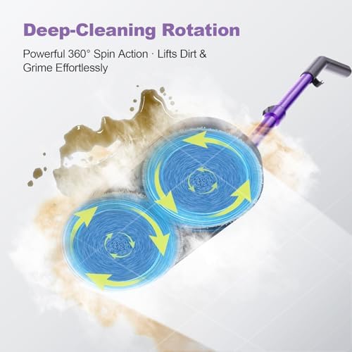 Scrubbing Steam Mop with Rotating Pads for Floor Cleaning,Steam Cleaner F6 - Image 4
