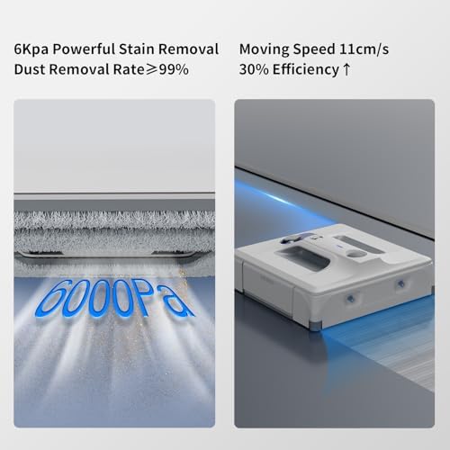HUTT A1 Auto Window Cleaning Robot, Upgraded 4 Water Spray & 6000PA High Suction Power Window Cleaner with Laser Sensor Detection, Perfect for High-Rise Windows, Tiles and Glass - Image 5
