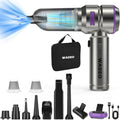 WADEO Handheld Vacuum Cordless, 4-in-1 21000PA Brushless Car Vacuum & 210000RPM Air Duster 6000mAh Battery Air Blower Wireless Handheld Vacuum for Car, Office and Home Cleaning by WADEOmakeyourlifebetter
