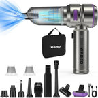 WADEO Handheld Vacuum Cordless, 4-in-1 21000PA Brushless Car Vacuum & 210000RPM Air Duster 6000mAh Battery Air Blower Wireless Handheld Vacuum for Car, Office and Home Cleaning by WADEOmakeyourlifebetter