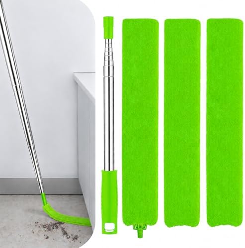 Retractable Gap Dust Cleaner with Extension Pole & 3 Microfiber Cloths by Eleanra