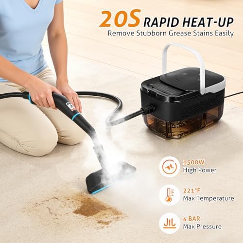 WICHMI Steam Cleaner Handheld High Pressure Car Steamer for Cleaning - Image 3