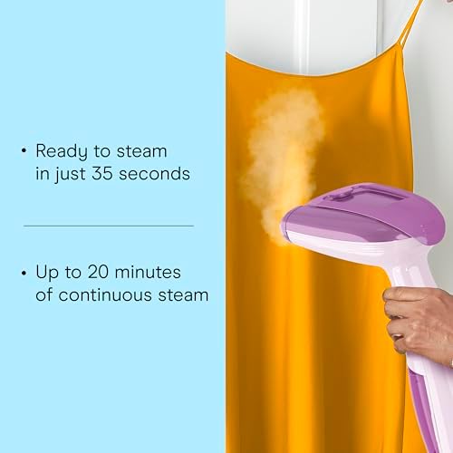 Conair Handheld Garment Steamer for Clothes, Turbo ExtremeSteam 1875W Fabric Steamer, Portable Handheld Design, Strong Penetrating Steam, Amazon Exclusive, Purple - Image 6