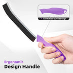 FOOGWEE Hard Bristle Crevice Cleaning Brush - Cleaning Supplies - Grout Cleaning Brushes for Household Use - Crevice Cleaning Tool for Bathroom, Home and Kitchen (3, Purple) - Image 3