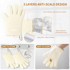 MAD SHARK Silicone Oven Mitts with Fingers Heat Resistant 450°F in Kitchen - Image 4
