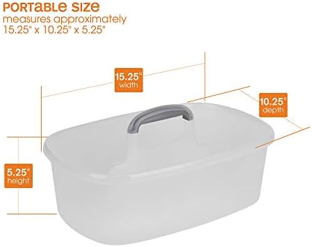Casabella Plastic Multipurpose Cleaning Storage Caddy with Handle, 1.5-Gallon, Clear - Image 6