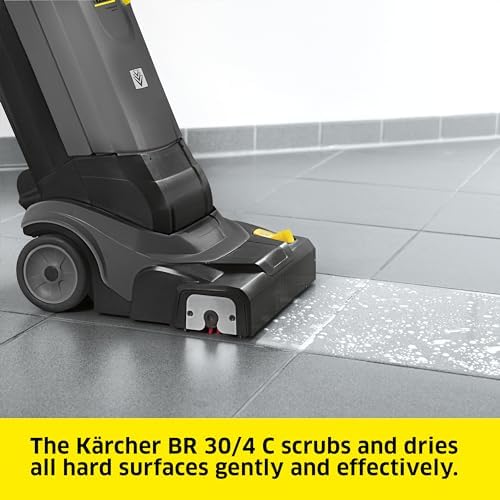 Karcher BR 30/4 C - Compact Walk Behind Floor Scrubber - Scrubs and Dries Hard Floors - High Speed Roller Brush - Image 2