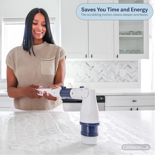 Casabella Power Spin Scrubber, Extendable to 47.5” – Cordless Electric Cleaner for Shower, Kitchen, Bathroom, Tile, Tub, Car, Deck - Rechargeable Spin Brush with Adjustable Brush Head & 4 Attachments - Image 3