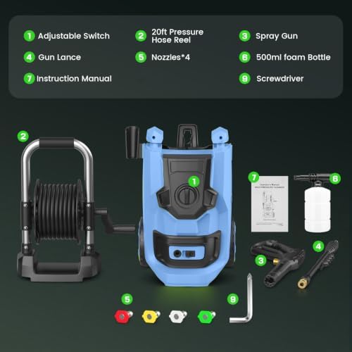 Heavy Duty Electirc Pressure Washer 5000 PSI 4.0 GPM, Blue - Image 7