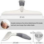 MR.SIGA Silicone Squeegee for Shower Doors, 10 inch, White & Gray, 2 Pack - Image 6