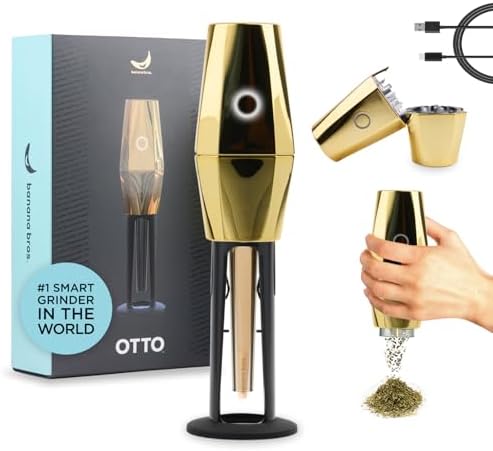 Banana Bros OTTO Electric Herb Grinder with Cone Filler & Case, Gold by BANANABROS